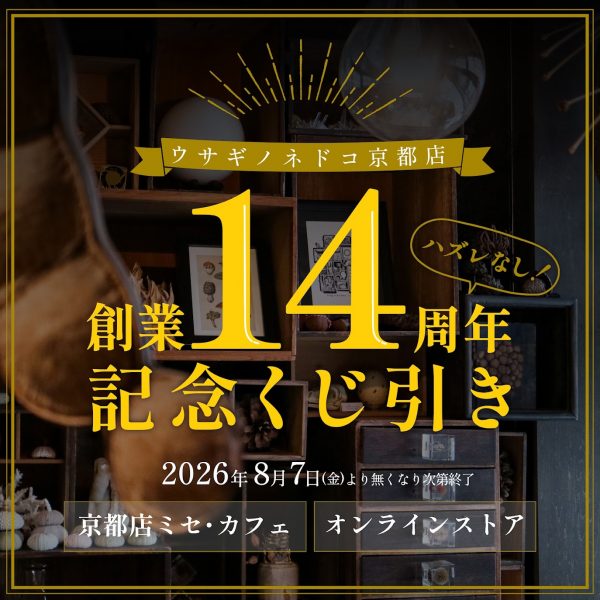 ウサギノネドコ京都店 創業14周年記念くじ引き